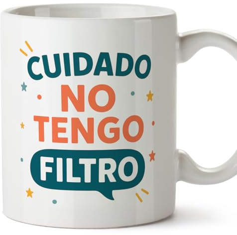 MUGFFINS tazas originales para regalar | tazas divertidas para regalar | humor borde, graciosas | Cuidado no tengo filtro en Español | Graciosas v1