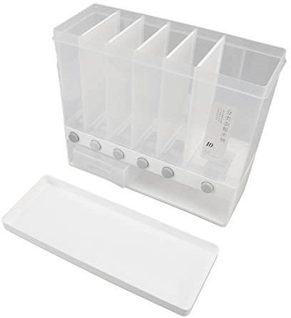 Yctze 10L Wall Mounted Rice Dispenser with 6 Grids - Sealed Dry Food Storage Container for Home Kitchen Use