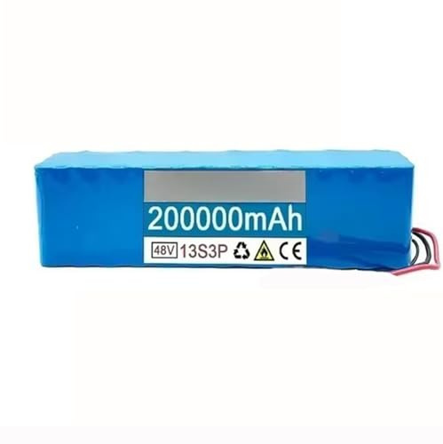 48V 20AH Ebike Batería Litio Pack 13S3P Batería De PVC Impermeable para Motores De Bicicletas Y Patinetes Eléctricos De 200W A 800W Placa De Protección Integrada XT90+DC