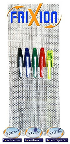 PILOT Frixion Tintenroller 4x Ball + 1 Textmarker (radierbar) (sortiert | mit Tasche)