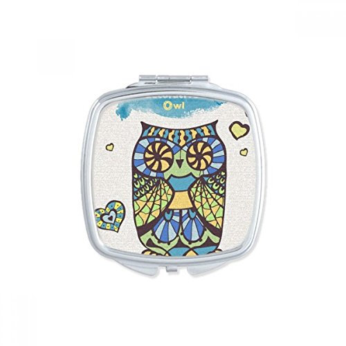 DIYthinker Dekorative Eulen Love Square Compact Make-up Taschenspiegel Tragbar Niedliche Kleinen Hand Spiegel Geschenk