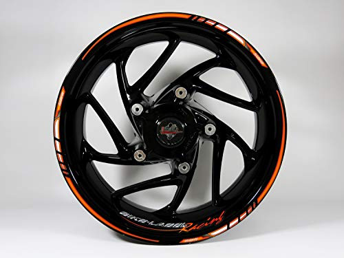 BIKE-label Felgenrand Aufkleber Orange-Black 17 Zoll kompatibel für KTM 710028