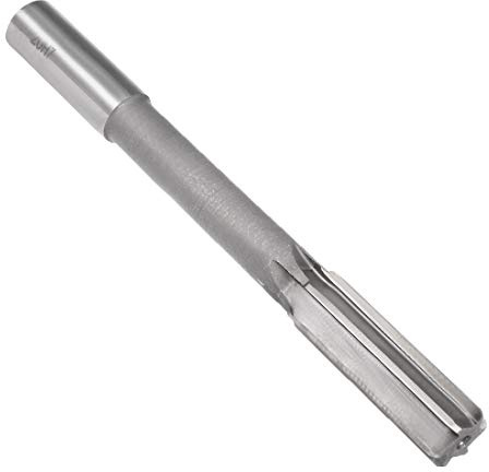 sourcing map Spannreibahle 20 mm, H7 HSS Drehmaschine Reibahle 6 gerade Rillen, Rundschaft Fräsen Schneidwerkzeug, metrischer Reibbohrer für Edelstahl-Metallloch