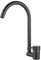 Ibergrif M22124B Vorfenster Küchenarmatur, Klappbarer Wasserhahn für Küche mit hoher Auslauf 121 mm, Schwarz