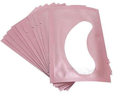 50 Stück Augenmasken für Wimpernverlängerung, fusselfreie Hydrogel Augenpads, professionelle Gel Patches zur Eyelash Extension