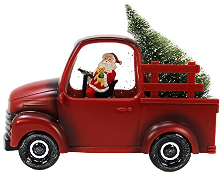 San Francisco Spieluhr Weihnachtsmann im roten LKW mit drehendem Wasser