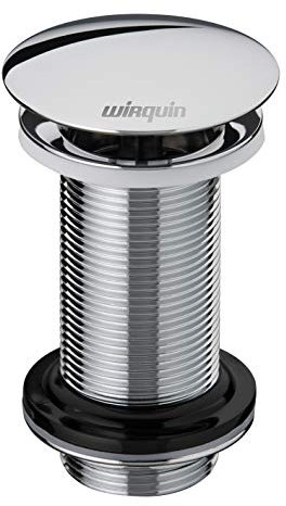 Wirquin 30723425 Bonde de lavabo design à écoulement libre permanent sans corps de bonde, chromé