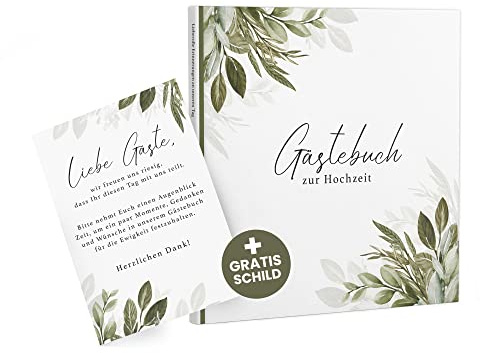getbrave Gästebuch zur Hochzeit mit Fragen zum ausfüllen | abwechselnde Inhalte | Liebevolle Erinnerungen zur Hochzeit | Vintage Geschenk mit Hardcover