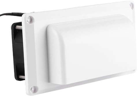 Abluftventilator für Wohnmobil, 12 V, 25 W, Seitlicher Ventilator für Wohnwagen, Anhänger, Boot, Marine, Yacht, Weiß