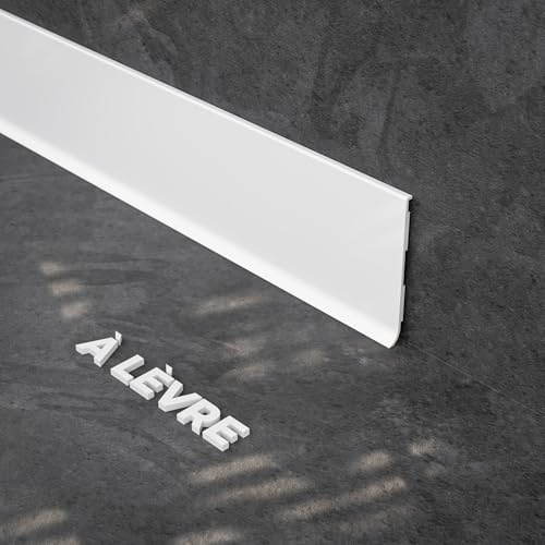 Plinthe à Lèvre PVC - Blanc - 1 m, Lot de 10