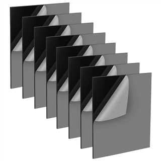 QEEYON 8 Stück Schwarz Acrylglas Platte A5 1mm Acrylplatte Laserschneidbar Acryl Kunststoffplatte für Schilder, DIY Display Projekte Malerei (21 x 14,8 cm)