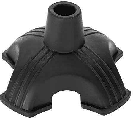 Tbest gehhilfe Stock, Krücken Gummi, Gummispitze Für Gehstöcke, Gehstockauflage, Gehstock Mit 4 Beinen, Gehstockspitze Selbststehende Gummi Vier Basisstützen rutschfeste Gehstockunterlage, 19 mm