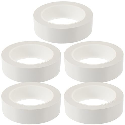 iplusmile 5rotoli Nastro Adesivo Duct Pvc Bianco Resistente Per Protezione Superfici e Riparazioni Domestiche Utile Per Tessuti e Imballaggi