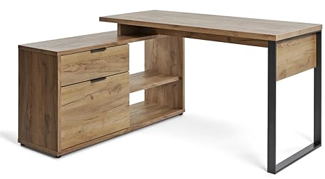 Jahnke Eckschreibtisch Loop C 150 E Kerneiche/Anthrazit