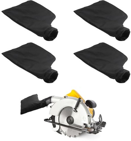 4 Pcs Dust Bag for Saws, Replacement Black Saw Anti-Dust Cover for 255 Mitre Saws - for Easy Disposal of Dust Inside, Bags for Aluminum Sawing Machine Miter Saw Accessories (Black)