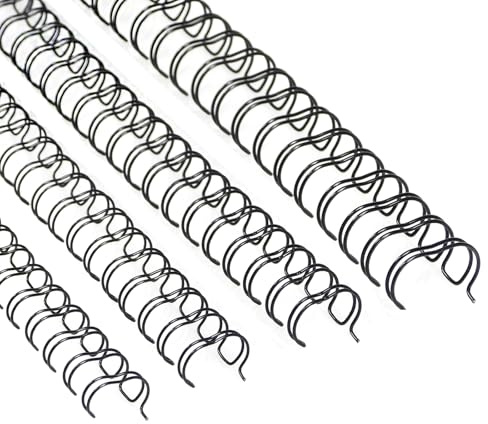 RAYSON Drahtbinderücken, 25-60 Blatt, 34 Schlaufen, Multi-Size, A4, 3:1 Teilung, Schwarz, Packung mit 96 Stück