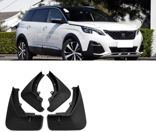 Bqieai 4PCS Auto Vorne Hinten Schmutzfänger, Für Peugeot 5008 2017-2023 Rad Spritzschutz Kotflügel Staubdicht Schlamm Klappen Car Styling Zubehör