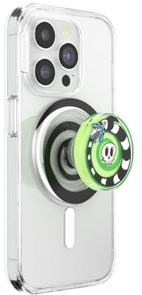 PopSockets Phone Grip for MagSafe, Secure Magnetic Phone Grip & Stand, Hands-Free Kickstand, Wireless Charging Compatible, Beetlejuice - Backspin Sand Snakes