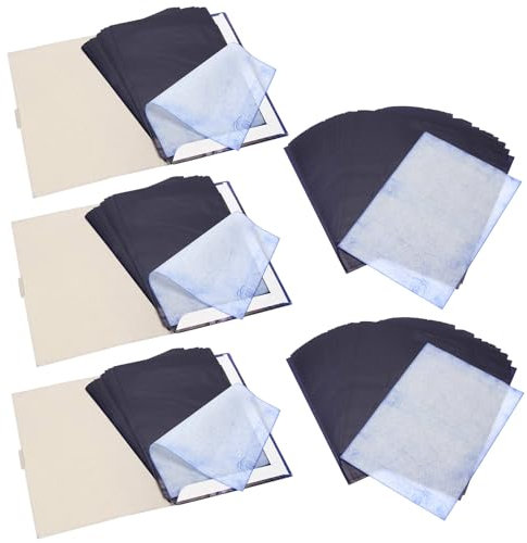 500 Blatt Kohlepapier, Blau Durchschlagpapier Transferpapier Pauspapier Carbon Papier, Abpauspapier für Holz Papier Leinwand Karton (25.5x37 cm)