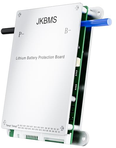 JKBMS Smart BMS 8S-17S 24V-60V 40A 0.4A Balance Activo con Bluetooth Integrado y RS485, Placa de Protección para Baterías Li-Ion, LiFePO4 y LTO de Litio (JK-BD4A17S4P)