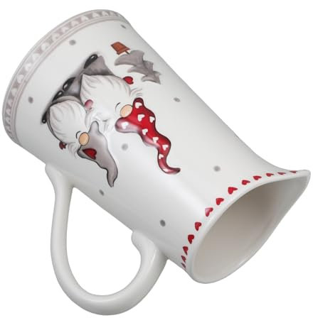 Amosfun Pichet à Eau En Céramique Capacité 1,5 l Blanc Sans Couvercle Poignée Antidérapante Usage Maison Et Extérieur Set Original Hiver