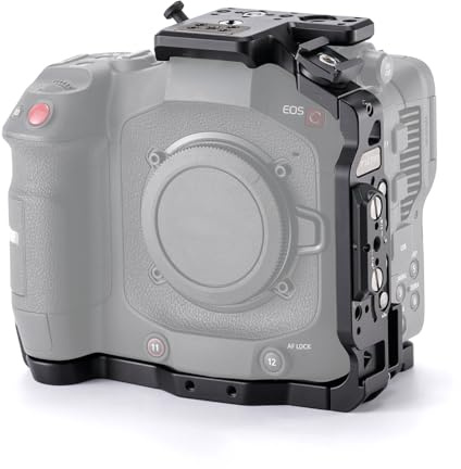 Tilta Gabbia C80, Kit di Base per Gabbia per Telecamera Compatibile con C80 con Piastra Superiore, Bracci Laterali, Attacco per Guida NATO, Morsetto per Cavo HDMI ES-T25-A