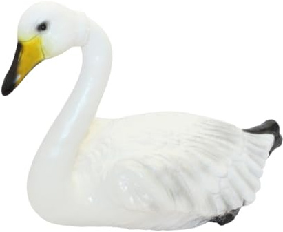 Schwan schwimmend Länge 52 cm Teichfigur & Gartenfigur aus Kunststoff, Deko für Garten & Teich