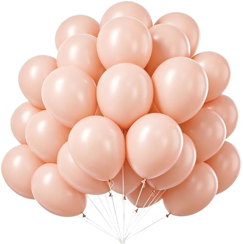 Luftballons Farbe der Haut,100 Stück Ballons,10 Zoll Latex Luftballons Geburtstag, Luftballons,Luftballon Partydeko Geburtstags Hochzeits Festival Jahrestag DekoS