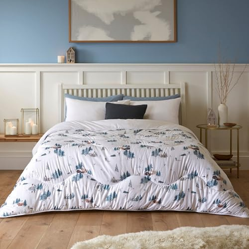 Night Lark Coverless Duvet and Pillowcase Set, Autumn Collection – Coverless Duvet Single 10.5 Tog with Advanced Smartfil® Fibre, Machine Washable, Hypoallergenic – Snow Day, Single Bed Size