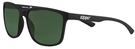 Zippo Sonnenbrille – Schwarz/Grün polarisiert – Unisex, für Damen und Herren – UV400-Schutz – CE-geprüft