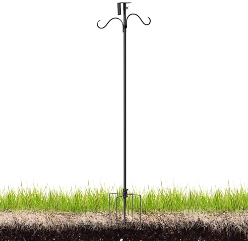 Juego de columnas de para pájaros, Ajustable y Fuerte para Exteriores, Soportes Decorativos Ajustables para Luces solares, carillones de Viento, macetas para jardín, césped, estación de