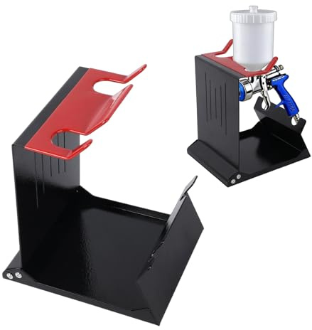 LUTIFIX Paint Guns & Accessories, Gravity Feed Spray Paint Gun Holder/Stand, Paint Spray Gun Holder For Work Bench/Table Top/Station Strong Build, HVLP Spray Guns Holder