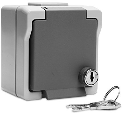 System 9365 Steckdose - abschliessbar Grau von Presto Vedder (9320AS)