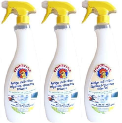 3x Chante Clair Sgrassatore universale Schmutzlös Entfetter Reiniger Zitrone