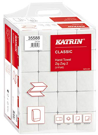 Katrin pappershanddukar pappershanddukar pappershanddukar handdukspapper 2-lagers vit – VPE 20-pack à 200 ark 230 x 244 mm