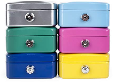 Geldkassette, Spardose für Kinder, Minigeldkassette Tresor Safe Sparbüchse, Farbe: gelb