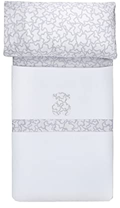 TOUS BABY - Juego de sabanas Home Kaos para la Cuna de tu Bebé. (Celeste, S 80x115 cm)
