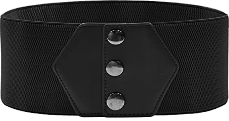 GRACE KARIN Women's Stretchy Corset Belt - Elastic Waist Cincher With Snap Button for Daily Party Dress, Medium