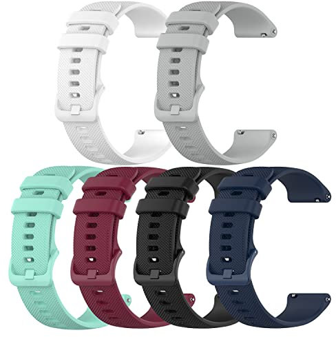 Uhrenarmband Kompatibel für Huawei Watch GT3 42mm/GT2 42mm Smartwatch Armband Ersatzarmband für Honor ES/Magic 2 42mm Silikonband (20MM, 6 Farben)