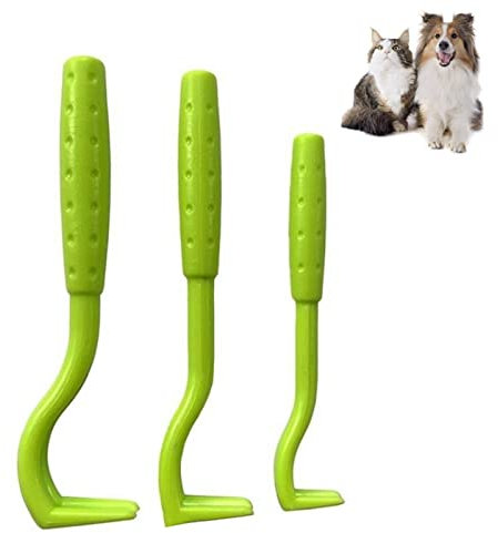 GeekerChip 3 Pièces Pince à Tiques,Tire Tique,Crochet à Tiques,Pièges à Tiques,Anti-Tique,Accessoires Anti Tiques,pour Chiens,Chats et Autres Animaux(Vert)