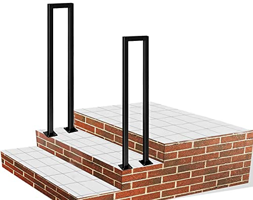 Advap Stair Railing Handrail Picket, Transitional Handrail for Exterior Step, Outdoor Steps Stair Handrails for Concrete Wooden Steps, Garden Terrace Decking Ground (Size : 75cm(2.5ft))