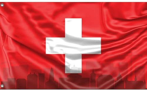 Bern Skyline Flagge, Schweiz | einzigartiger Designdruck | Made in EU (90x150cm)