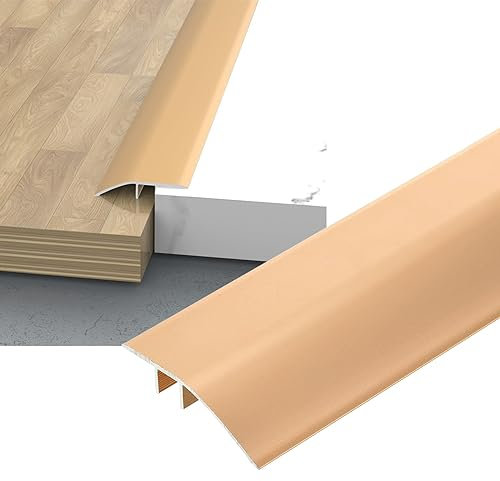 LIYI929GP Abdeckleiste Für Fußböden Bodenleiste Laminat, 43mm Breit Übergangsleiste Ubergang Fur Unebene Boden Kleben Übergangsprofil Höhenausgleichsprofil Mit Kleber