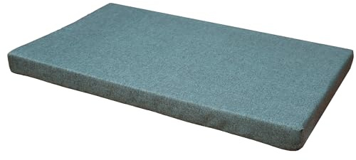 Croci Hydro Hundekissen, rechteckig, wasserdicht, wasserabweisend, Abnehmbarer Bezug, waschbar, leicht zu reinigen, Petrol, 50 x 80 x 6 cm