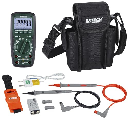 Extech EX530A Heavy Duty True RMS Multimeter, 50000 Count, IP67 | AC/DC to 1000V, 50000-count, 0.06% DC accuracy, LoZ, low pass filter, Type K, IP67, 2m drop