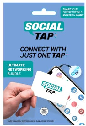 NFC Bundle | NFC Tag | NFC Visitenkarte | NFC Aufkleber und QR-Code | kontaktlose digitale Visitenkarte für transparente Verbindungen und | Smartcard zum Teilen von sozialen Netzwerken: