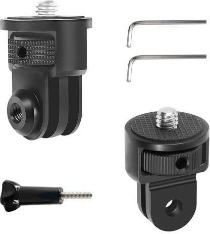 Aluminum Camera Tripod Mount Adapter & 1/4-20 Adapter Screw Head Camera Mount, Tripod Conversion Adapter for Insta 360 X4 X3 X2 X, DJI Pocket 2, Go Pro Camera Accessories