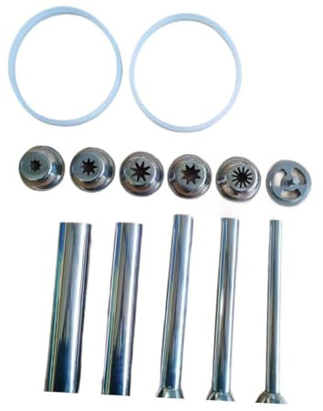 perfk Spanish Doughnuts Machine Nozzles Tools Churro Maker Accessories 5 Stuffing Tubes Attachment Kits for Home Restaurant Parties