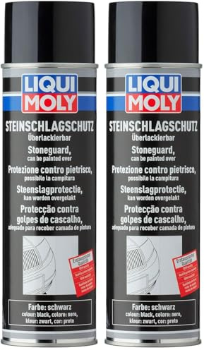 Liqui Moly Steinschlagschutz schwarz | 500 ml | Karosserieschutz | Unterbodenschutz | Steinschlagschutz | Art.-Nr.: 6109, farblos (Packung mit 2)