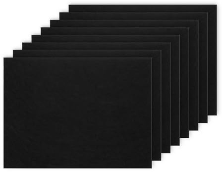 Felt Pads for Furniture Feet, 5mm Thick Heavy Duty Self Adhesive Felt Sheets, 15×11cm Cut-to-Size Floor Protectors, Chair Leg Protectors for Hardwood, Laminate & Tile Floors, 8 Pack Black